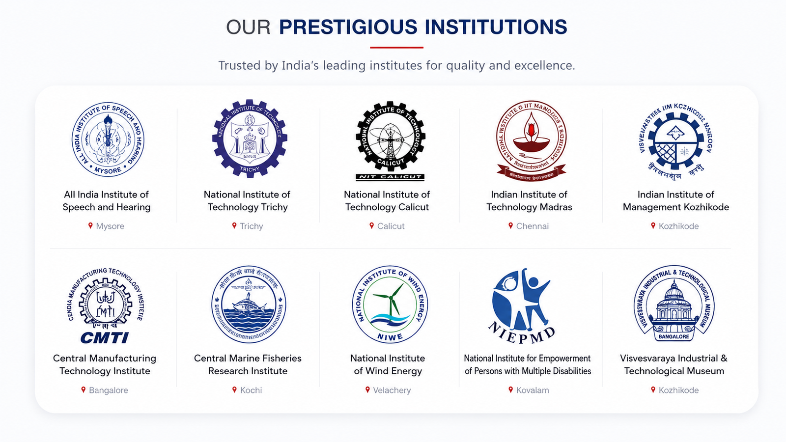 Educational and research institution clients